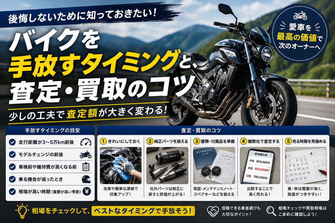 バイク査定と手放しのコツ